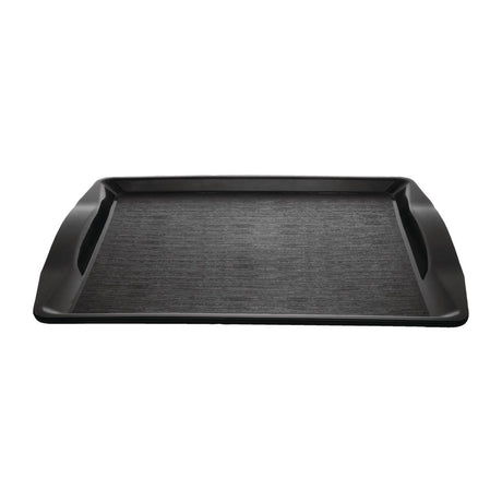 Olympia Kristallon Polypropylene Handled Fast Food Tray Black 420mm - CM940  Olympia   