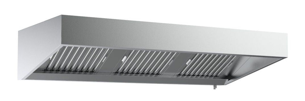 Combisteel Stainless Steel Wall-Mounted Extraction Hood 2400mm Wide x 1100mm Deep *Transport On Request* - 7333.1150 Kitchen Canopies & Cooker Hoods Combisteel