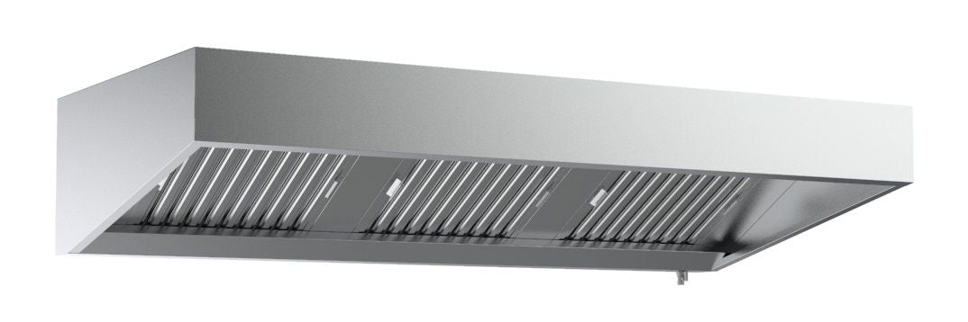 Combisteel Stainless Steel Wall-Mounted Extraction Hood 2400mm Wide x 1100mm Deep *Transport On Request* - 7333.1150 Kitchen Canopies & Cooker Hoods Combisteel