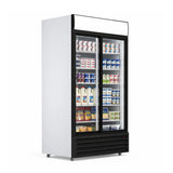 Empire Double Door Upright Display Fridge Cooler – Commercial Glass Door Merchandiser | CL-1000WC Upright Double Door Bottle Coolers Empire Supplies