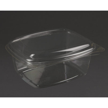 Vegware Compostable PLA Hinged-Lid Deli Containers 473ml / 16oz (Pack of 300) - CP412  Vegware   