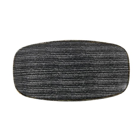 Churchill Studio Prints Homespun Rectangular Plate Charcoal 355mm (Pack of 6) - CR067 Plates Churchill