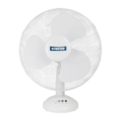 Status 12" Oscillating White Desktop Fan - CR220  Status   