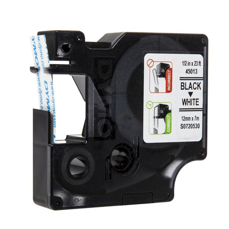 Dymo D1 Tape Refill 12mm Black on White - CR233  DYMO   