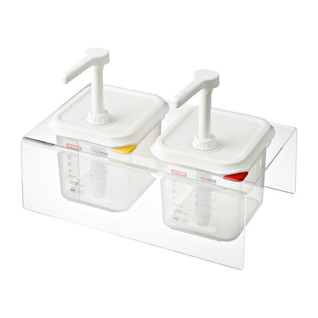 Araven Sauce Dispensers with Pump GN 1/6 Transparent 2.6Ltr - CR822  Araven   