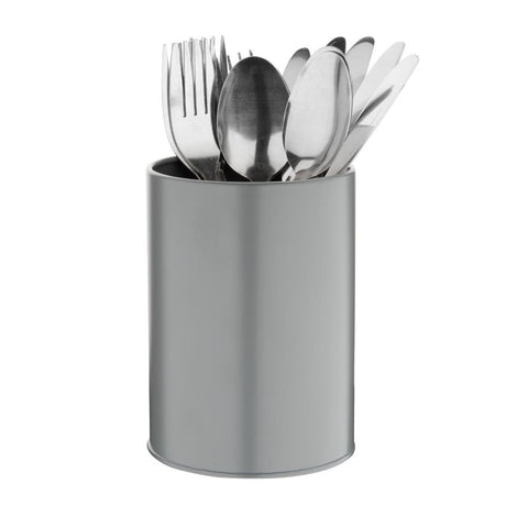 Olympia Galvanised Utensil Tin Grey - CR971  Olympia   