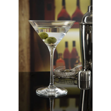 Olympia Campana One Piece Crystal Martini Glass 260ml (Pack of 6) - CS497 Cocktail Glasses Olympia   