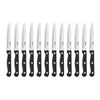 Olympia Rounded Steak Knives Black (Pack of 12) - CS716  Olympia   