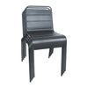Bolero Amalfi Slatted Steel Side Chairs Grey (Pack of 4) - CS727 Metal Dining Chairs Bolero   