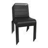 Bolero Amalfi Slatted Steel Side Chairs Black (Pack of 4) - CS728 Metal Dining Chairs Bolero   