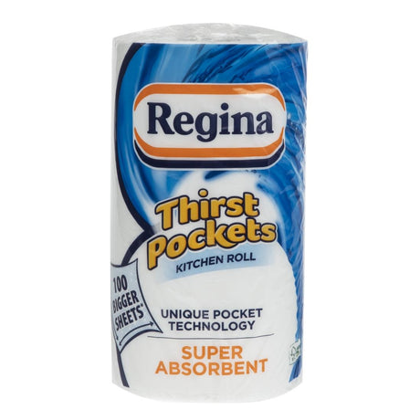 Regina Thirst Pockets Kitchen Roll White 2-Ply 22.9m (Pack of 6) - CT325  Regina   