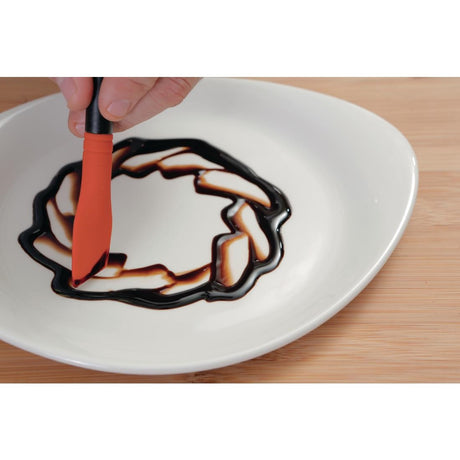 Mercer Culinary Angled Silicone Plating Brush - CT737  Mercer Culinary   