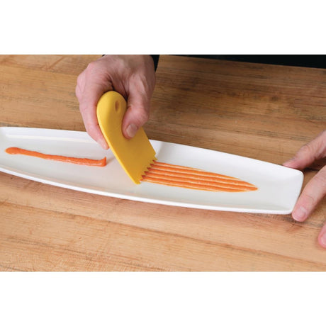 Mercer Culinary Saw Tooth Silicone Plating Wedge - CT740  Mercer Culinary   