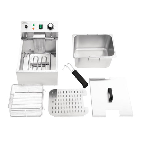 Nisbets Essentials Electric Fryer - 3kW - CT956 Countertop Electric Fryers Nisbets Essentials