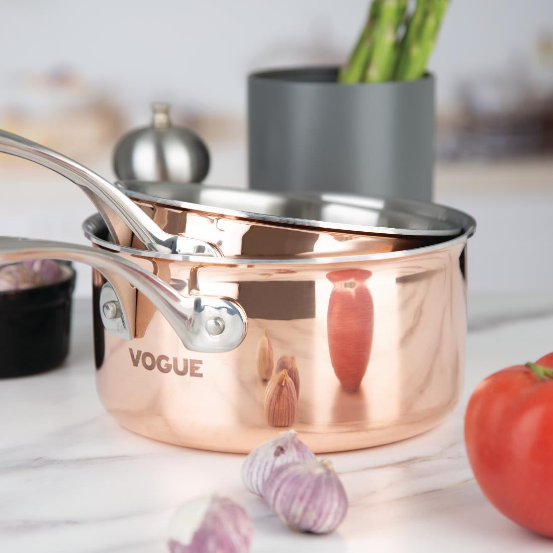Vogue Copper Tri-Wall Saucepan 160mm - CT998  Vogue   