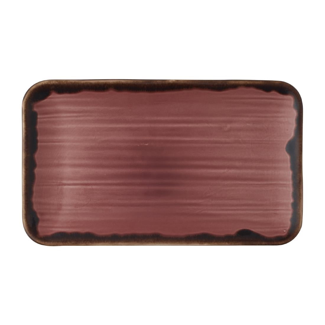 Dudson Harvest Plum Organic Rectangular Plate 10.6X6.3 inch Box 12 - CU036 Plates Dudson