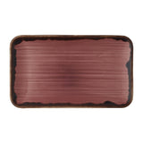 Dudson Harvest Plum Organic Rectangular Plate 10.6X6.3 inch Box 12 - CU036 Plates Dudson