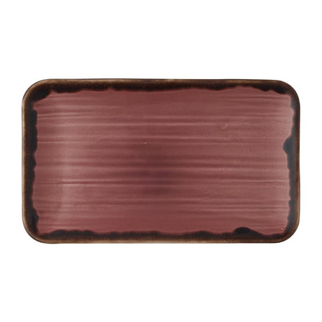 Dudson Harvest Plum Organic Rectangular Plate 10.6X6.3 inch Box 12 - CU036 Plates Dudson