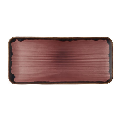 Dudson Harvest Plum Organic Coupe Rect Platter 13 3/4X6 1/4 inch Box 6 - CU037 Dudson Crockery Dudson   