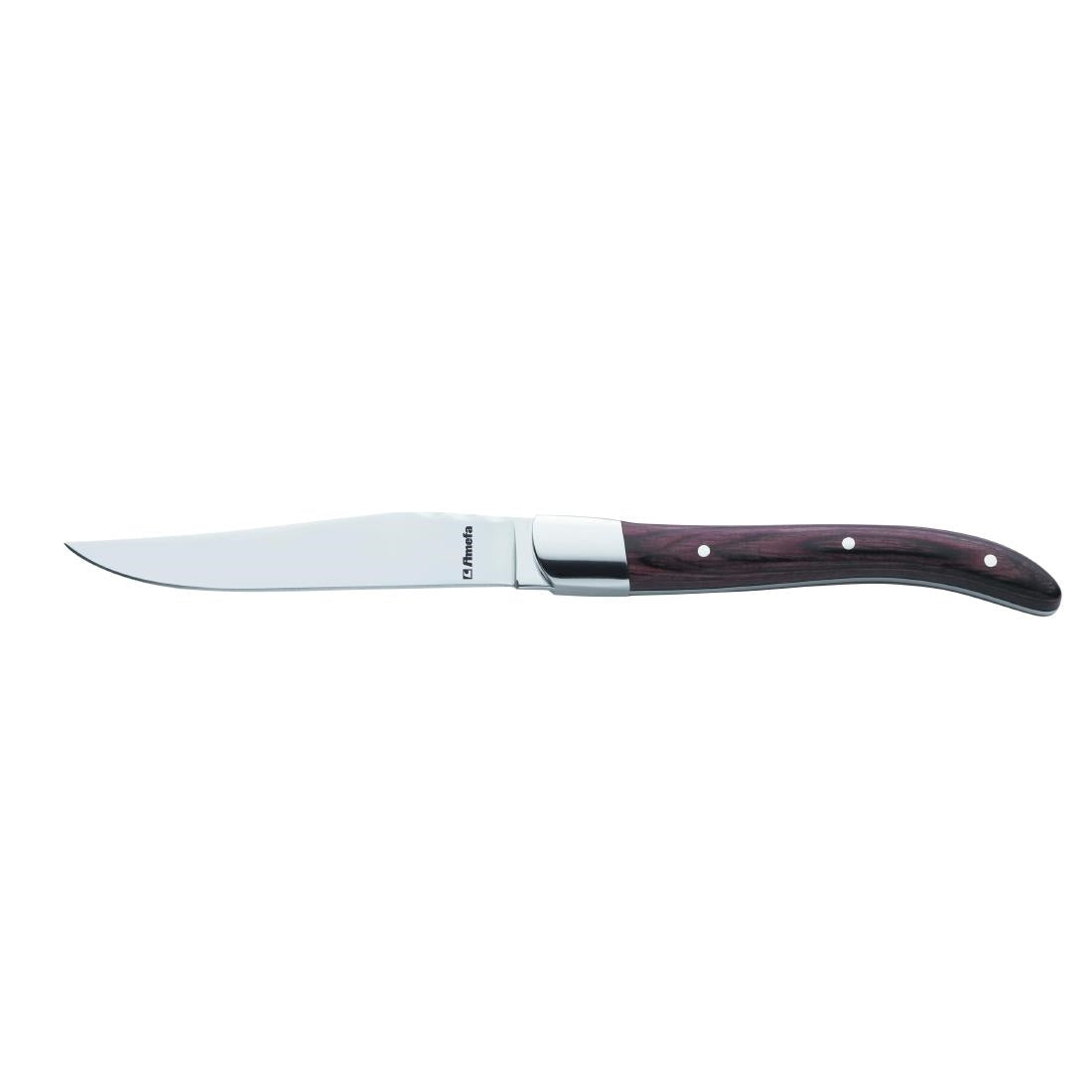 Amefa Royal Steak Knife Rosewood - CU065 Table Knives Amefa