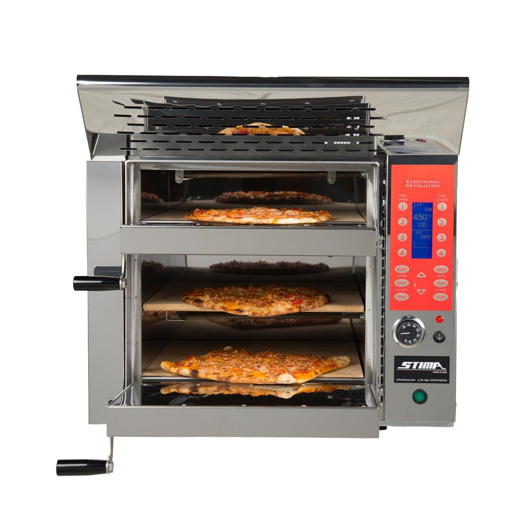 Stima VP3 Fast Cook Pizza Oven - Cooks 3 Pizzas in 1 Minute - Single Phase | AVP3 Twin Deck Pizza Ovens Stima