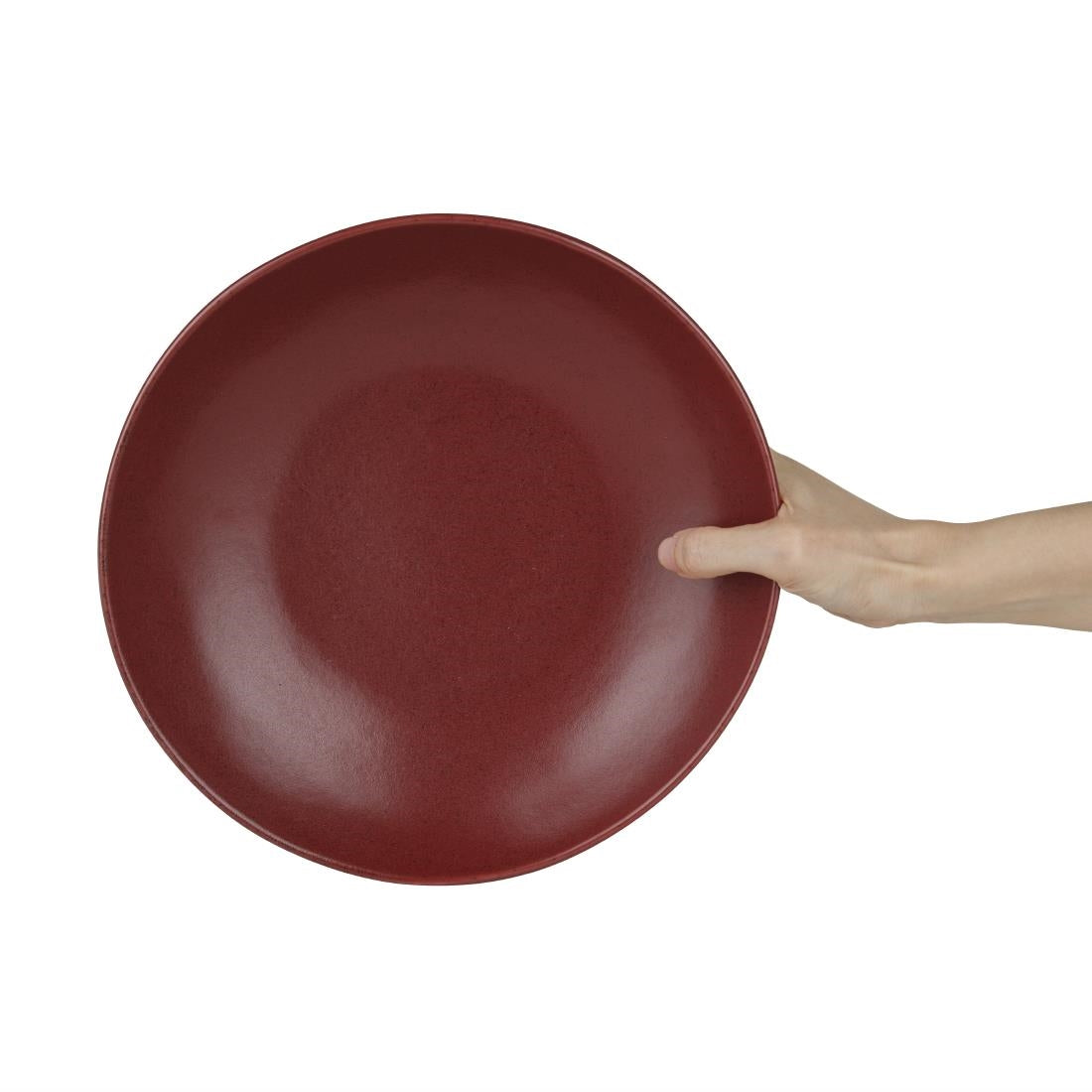 Olympia Build-a-Bowl Flat Bowls Red 250x45mm (Pack of 4) - CU124 Bowls Olympia