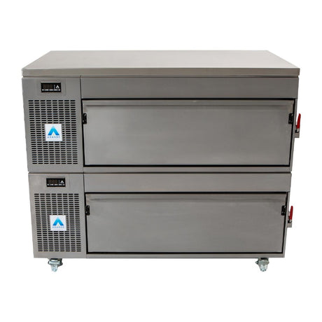Adande Counter Pass Through Fridge Freezer Double Drawer VCM2/CW - CU163  Adande   
