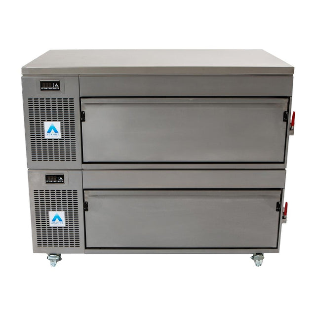 Adande Counter Pass Through Fridge Freezer Double Drawer VCM2/CW - CU163  Adande   