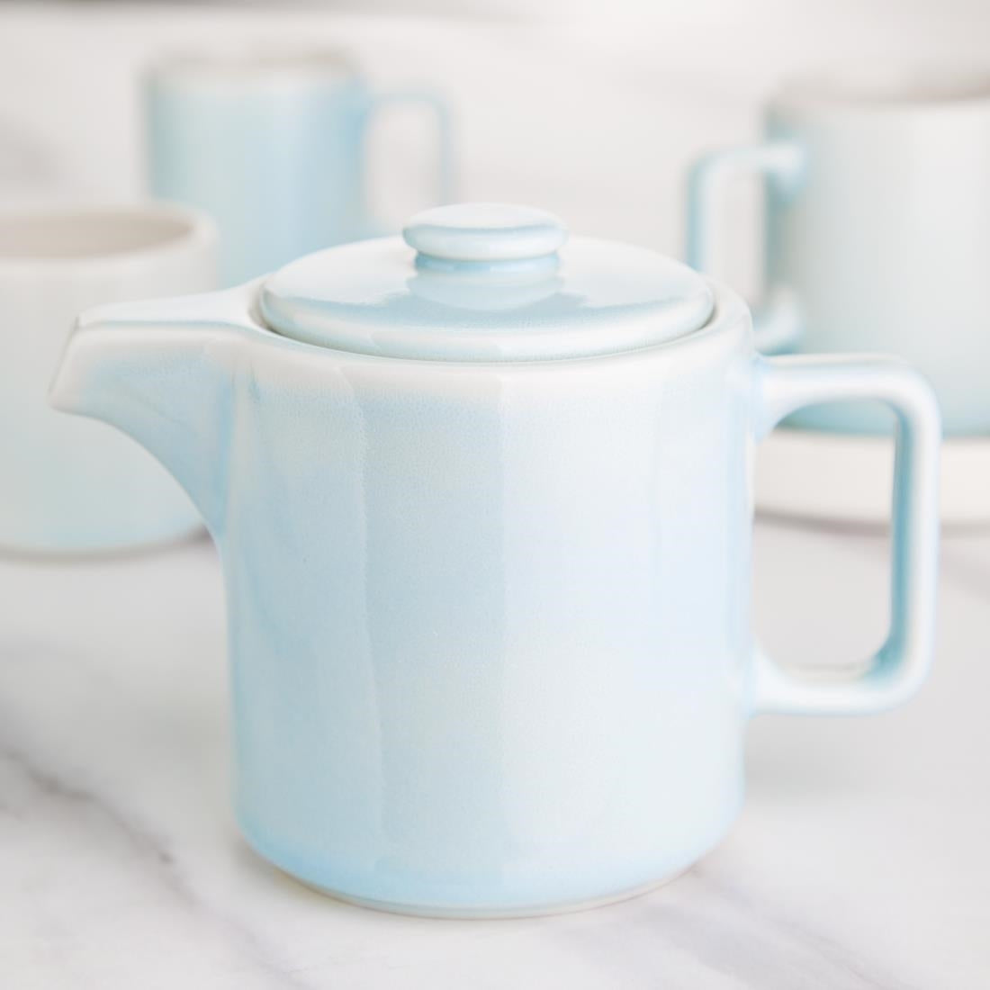 Olympia Fondant Tea Pots Aqua 450ml (Pack of 2) - CU181 Olympia Designs Olympia   