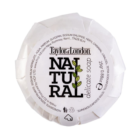 Hotel Complimentary Taylor of London 90% Natural Pleated Soap 25g (Pack of 100) - CU221  Taylor of London   