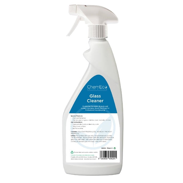 ChemEco Glass Cleaner 750ml - CU245  ChemEco UK   