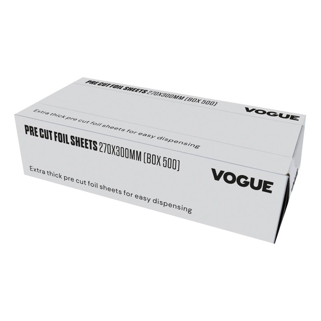 Vogue Aluminium Foil Sheets 270x300mm (Pack of 500) - CU259  Vogue   
