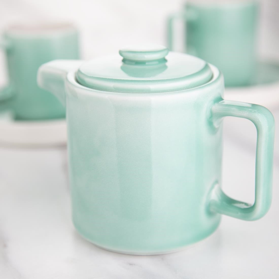 Olympia Fondant Tea Pots Mint 450ml (Pack of 2) - CU439 Olympia Designs Olympia   