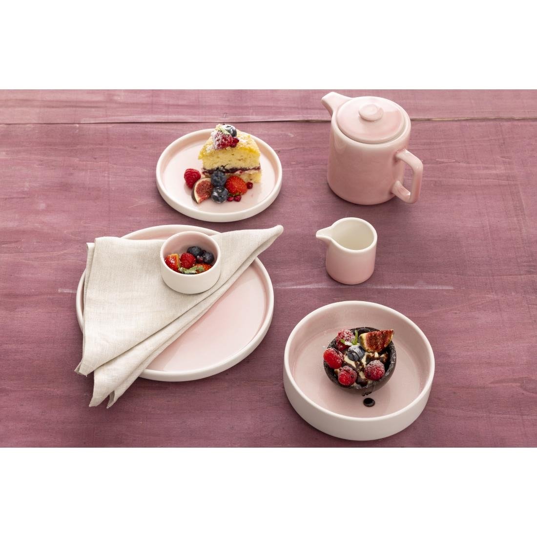 Olympia Fondant Tea Pots Pink 450ml (Pack of 2) - CU457 Olympia Designs Olympia   