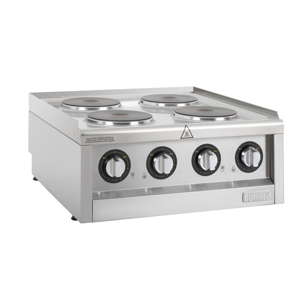 Buffalo 600 Series 4 Ring Electric Hob - CU471  Buffalo   