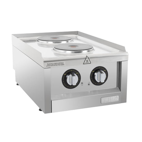 Buffalo 600 Series 2 Ring Electric Hob - CU472  Buffalo   