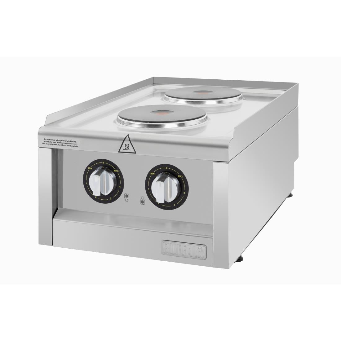 Buffalo 600 Series 2 Ring Electric Hob - CU472  Buffalo   
