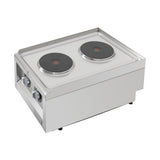 Buffalo 600 Series 2 Ring Electric Hob - CU472  Buffalo   