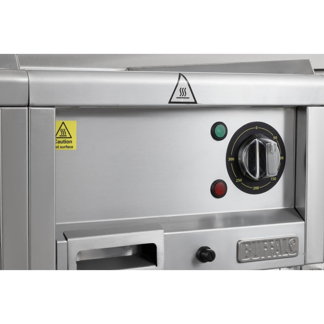 Buffalo 600 Series Ribbed Electric Griddle 400mm - CU474  Buffalo   