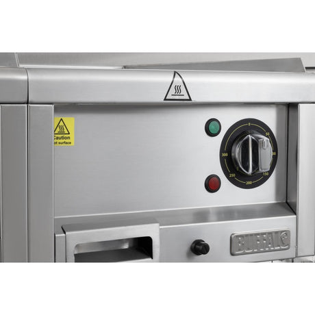 Buffalo 600 Series Ribbed Electric Griddle 400mm - CU474  Buffalo   
