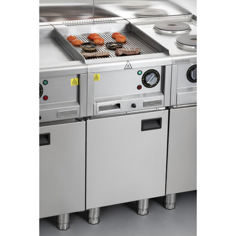 Buffalo 600 Series Ribbed Electric Griddle 400mm - CU474  Buffalo   