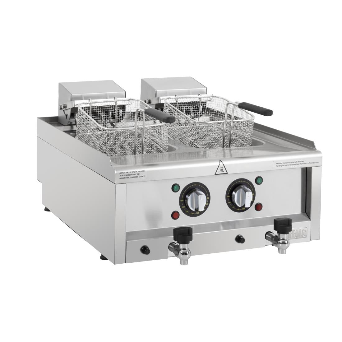 Buffalo 600 Series Twin Tank Electric Fryer 2 x 8Ltr - CU477 Countertop Electric Fryers Buffalo