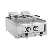 Buffalo 600 Series Twin Tank Electric Fryer 2 x 8Ltr - CU477 Countertop Electric Fryers Buffalo