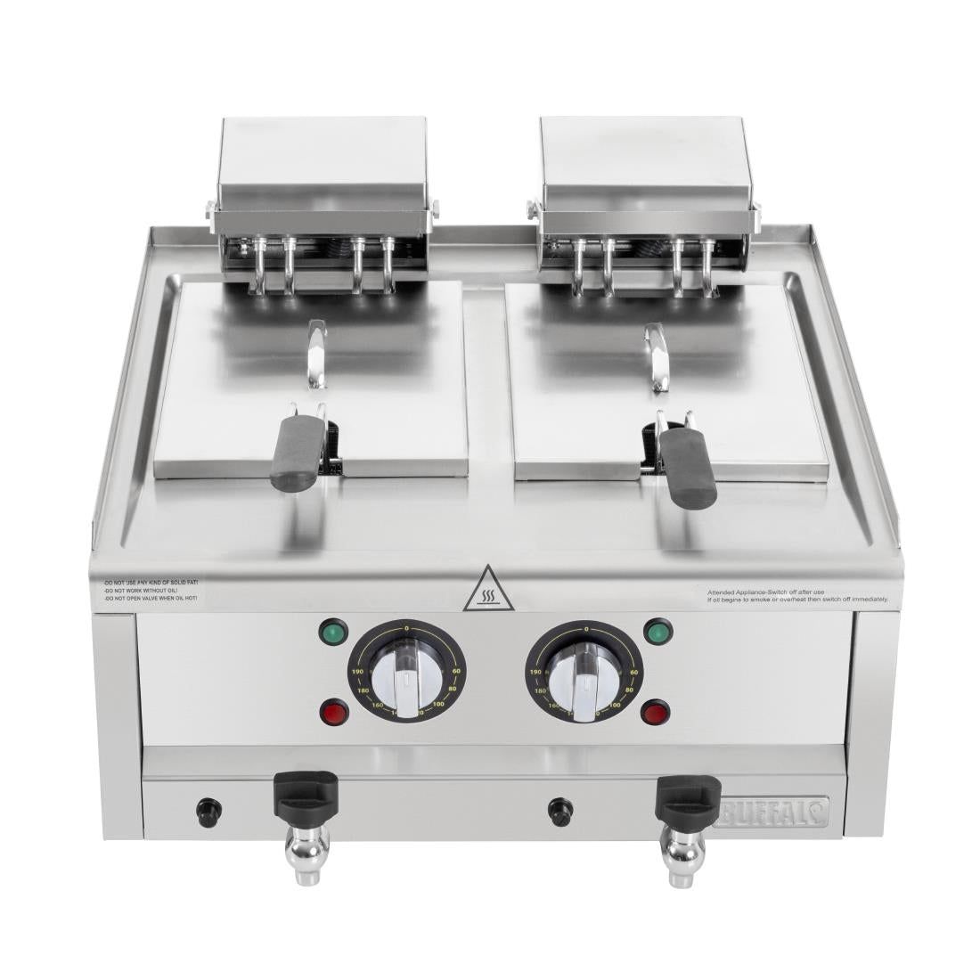 Buffalo 600 Series Twin Tank Electric Fryer 2 x 8Ltr - CU477 Countertop Electric Fryers Buffalo