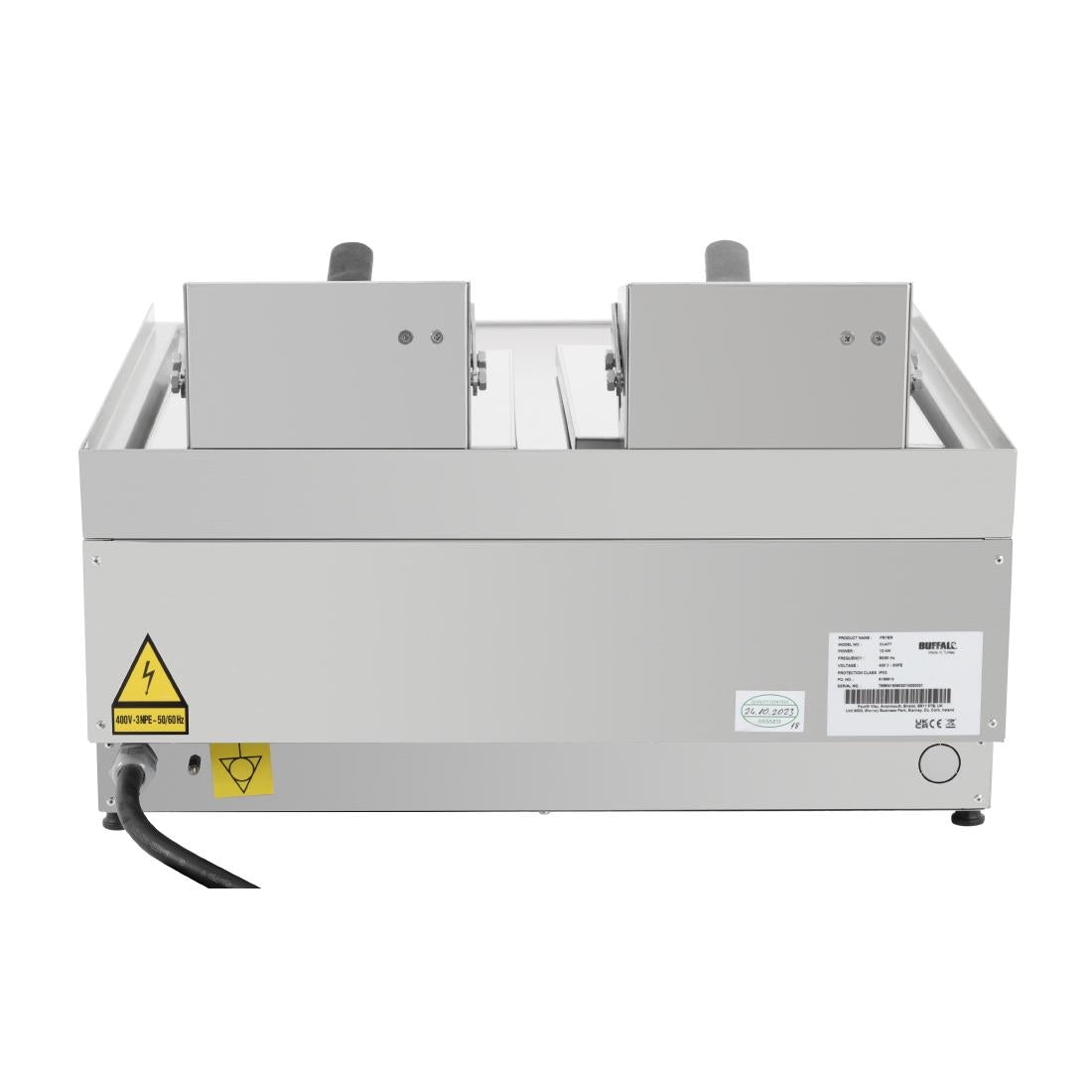 Buffalo 600 Series Twin Tank Electric Fryer 2 x 8Ltr - CU477 Countertop Electric Fryers Buffalo