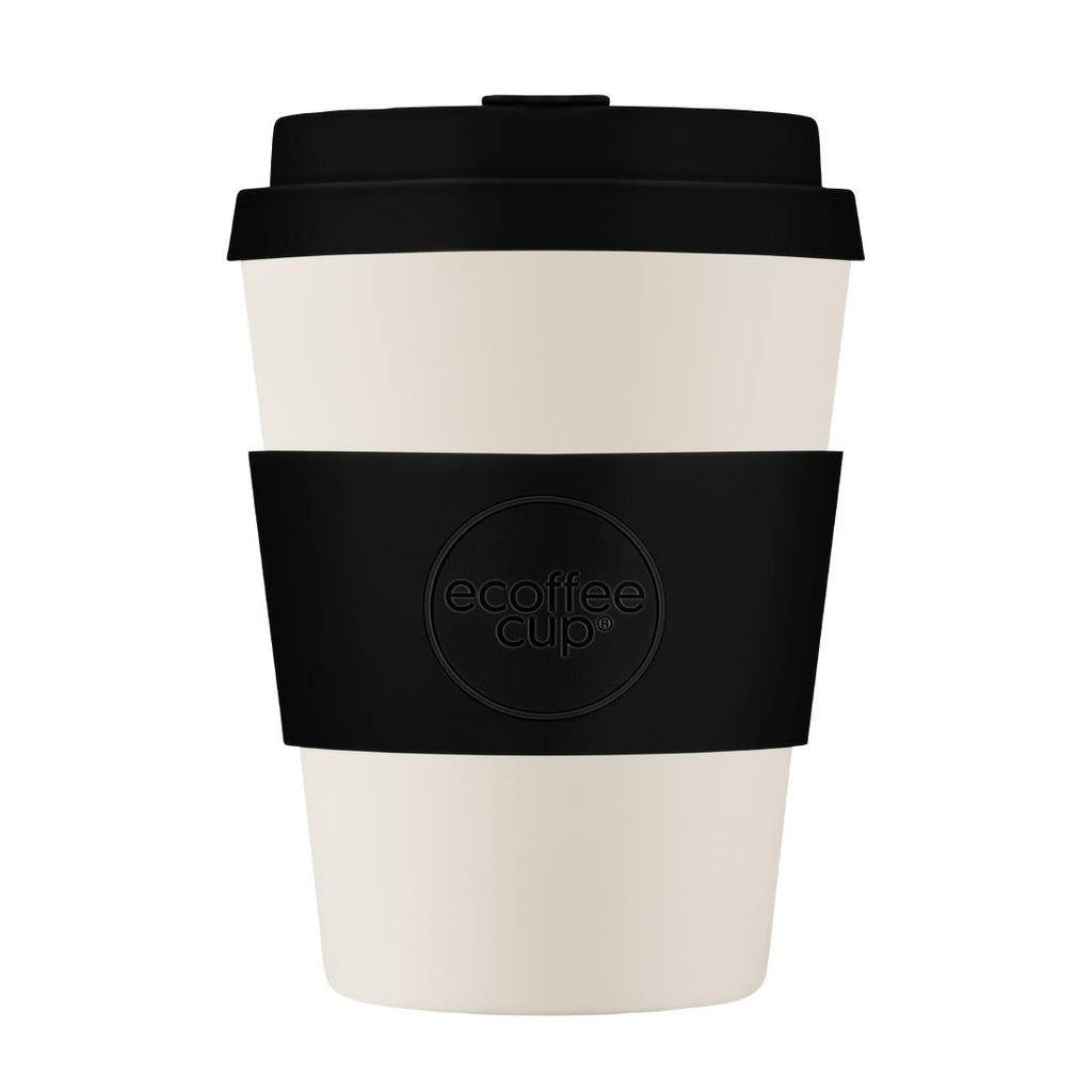 ecoffee cup Reusable Coffee Cup Black Nature Black/White 12oz - CU491  ecoffee cup   