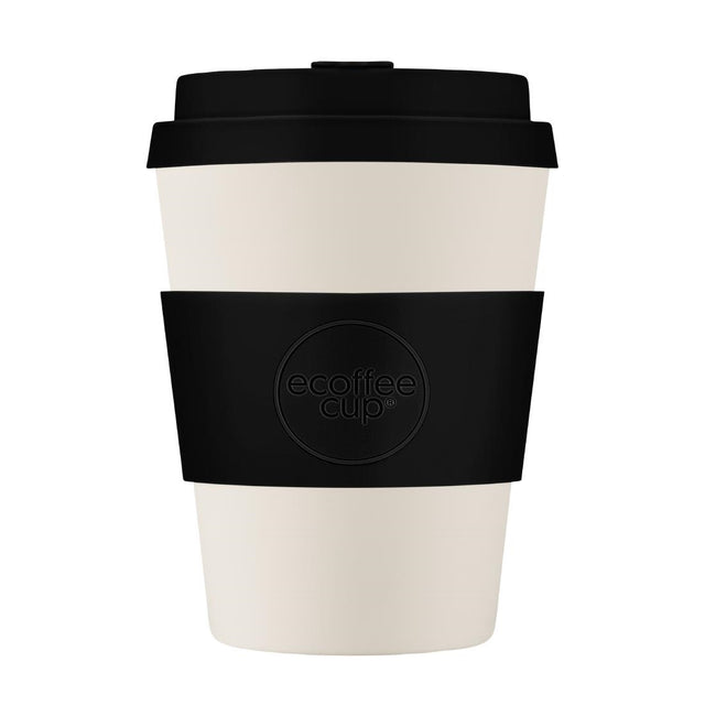 ecoffee cup Reusable Coffee Cup Black Nature Black/White 12oz - CU491  ecoffee cup   