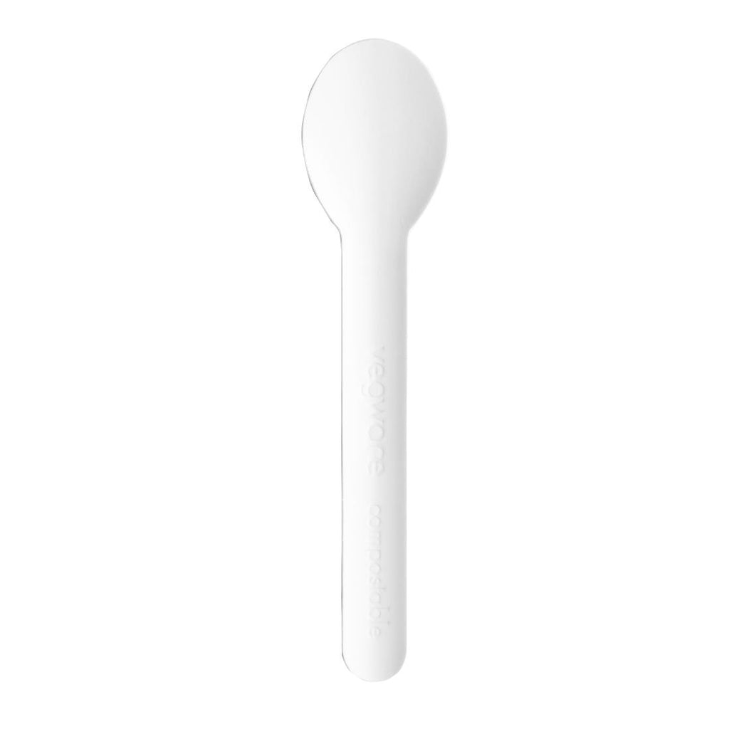 Vegware Compostable Paper Spoon (Pack 1000) - CU542 Disposable Cutlery Vegware   