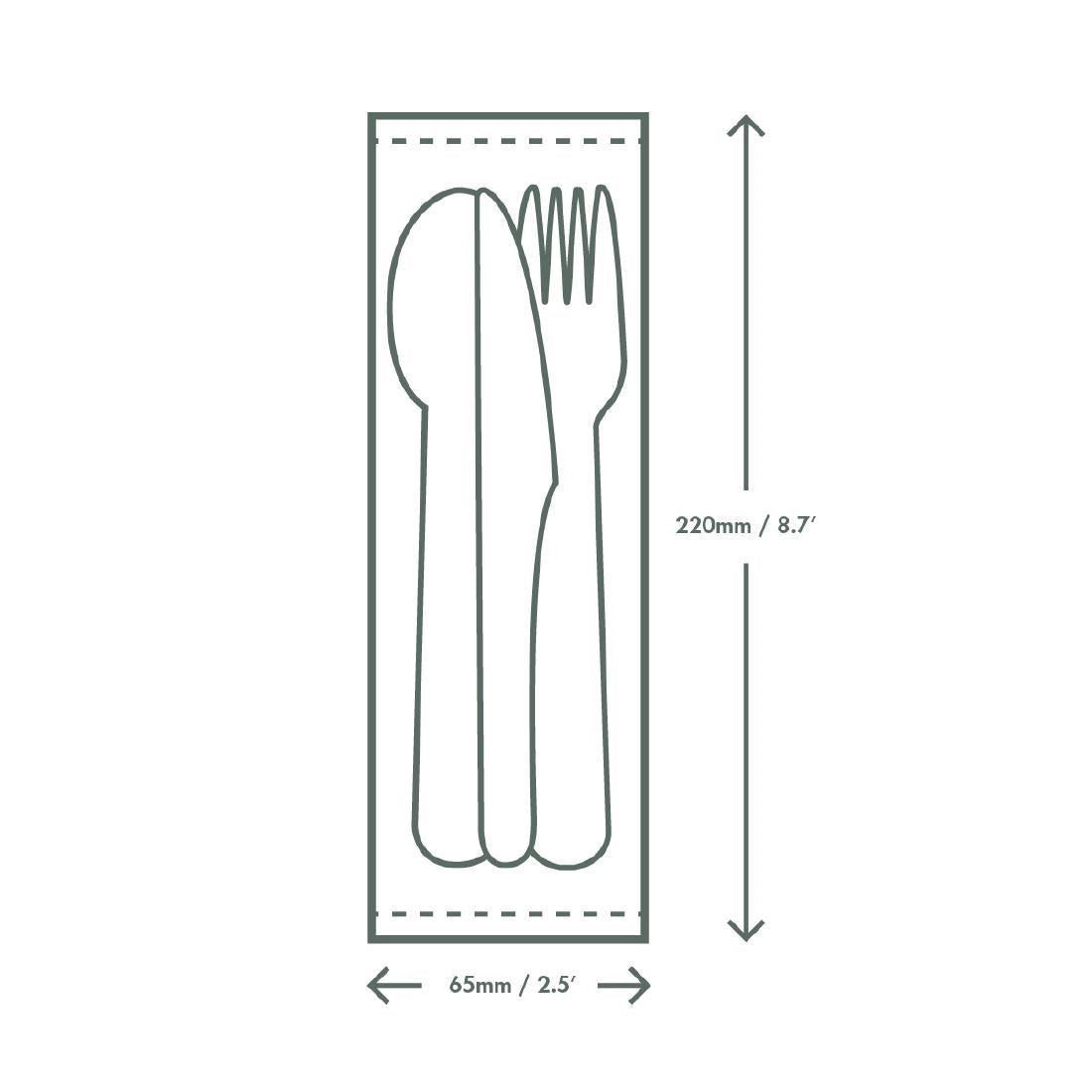 Vegware Compostable Paper Cutlery Kit 4in1 (Case of 250) - CU545 Disposable Cutlery Vegware   