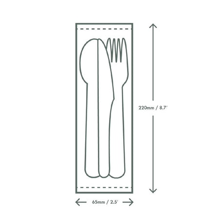 Vegware Compostable Paper Cutlery Kit 4in1 (Case of 250) - CU545 Disposable Cutlery Vegware   